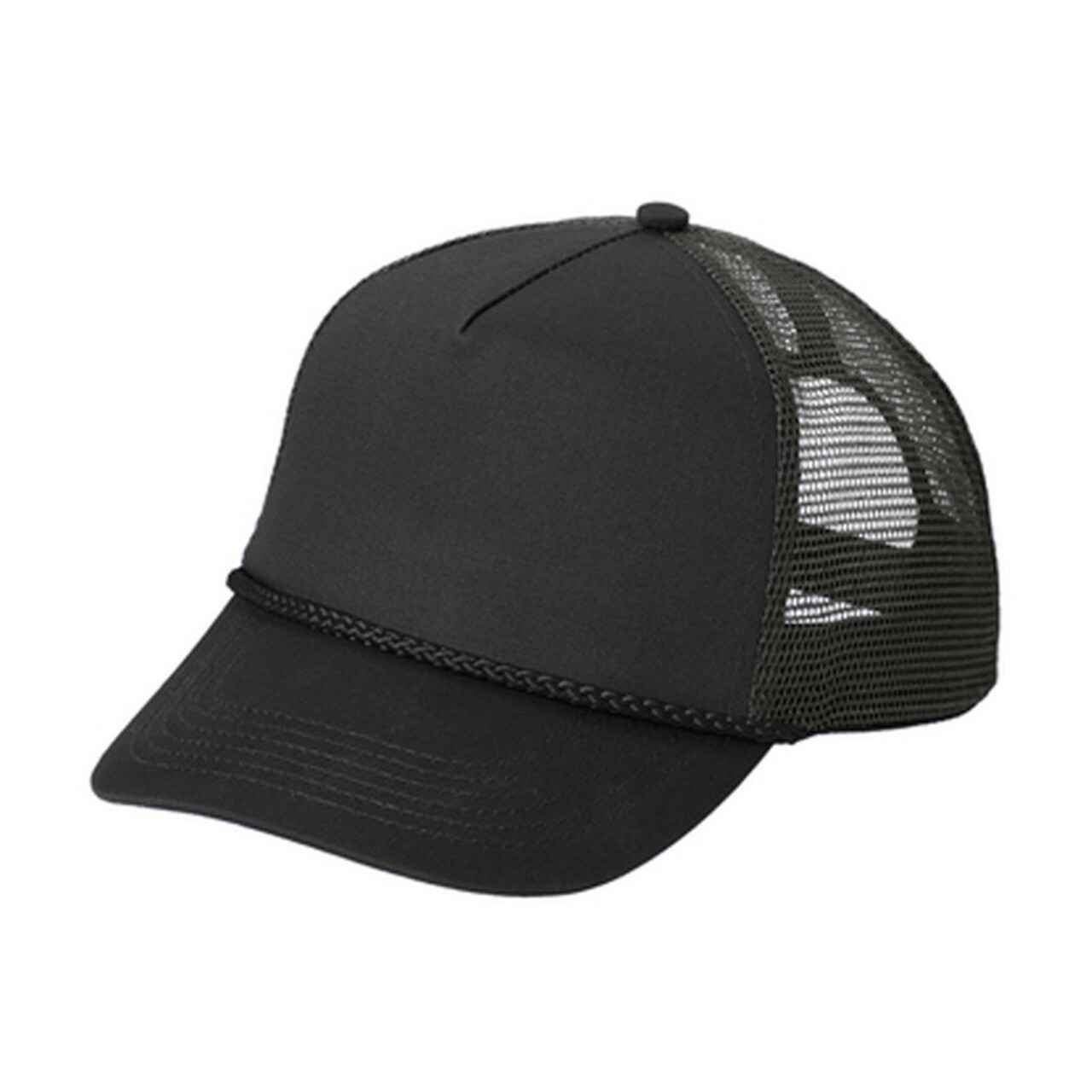 Port Authority® 5 Panel Snapback Cap, Structured Mid Profile Hat with Dyed to Match Braid
